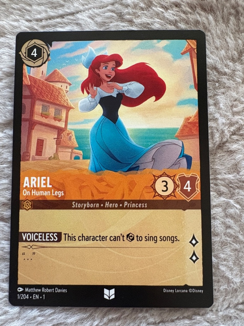 Disney Lorcana Ariel On Human Legs 1/204 EN 1 The First Chapter